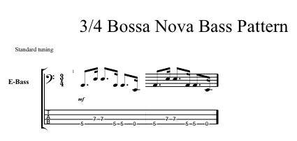 Bossa nova bass lines pdf